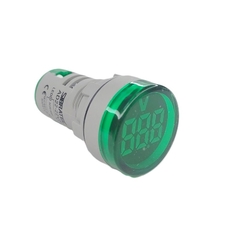 Voltímetro Digital 22mm 20-500Vca Verde - Eletrotécnica Vera Cruz