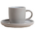 TAZA Y PLATO DALIAN BEIGE Y BLANCO