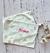 Manta recibidora de algodon pima florcitas verde - tienda online