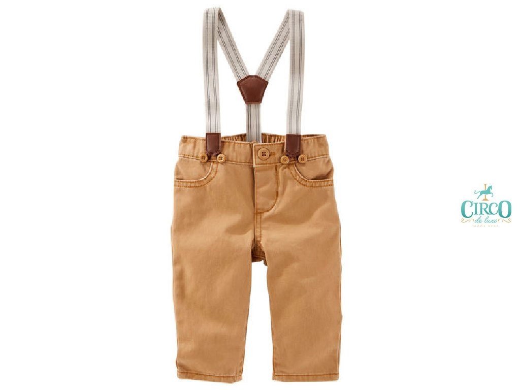 Calca caqui store bebe