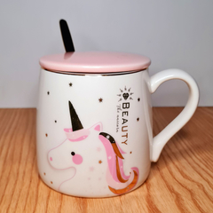 Taza importada oro Unicornio