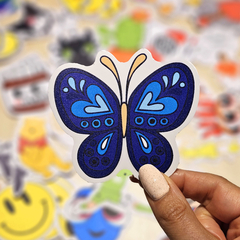 Sticker Mariposa Azul