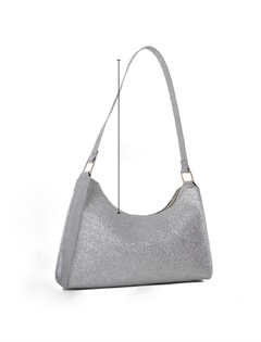 CARTERA BAG GLITTER SILVER IMPORTADA