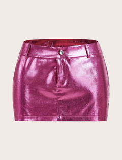 MINI SKIRT METALLIC PINK IMPORTADA