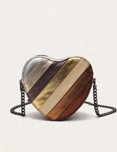 CARTERA HEART BAG METAL COLOR IMPORTADA - comprar online