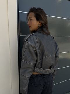 FAUX LEATHER CROP BIKER JACKET en internet