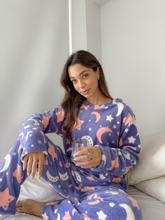 SET PIJAMA PURPLE (REMERA + PANT) - comprar online