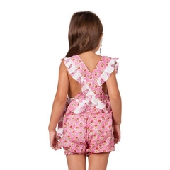 Enterito Block print Rosa Talle 1 - comprar online