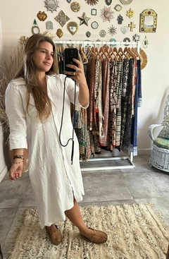 vestido camisero -blanco en internet