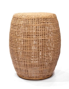 TABURETE DE RATTAN, CON ESTRUCTURA REFORZADA INTERNA DEL MISMO MATERIAL - MEDIDAS 40x50 DE ALTO - DISEÑO MALVA - comprar online