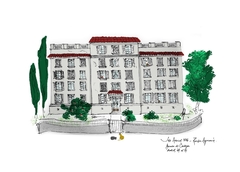 Laminas y Cuadros de arquitectura dibujada_ CORTAZAR, Ilustración de su morada - comprar online