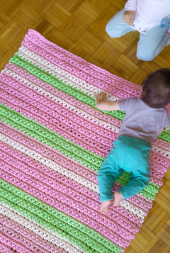 Alfombras rectangulares en totora o trapillo tejidas a mano