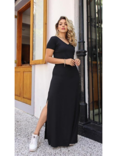 vestido preto longo 