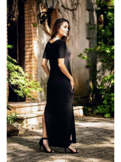 vestido longo preto 