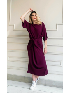 vestido longo marsala