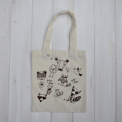 Mini Tote Bag infantil con Estampa de Animales - tienda online