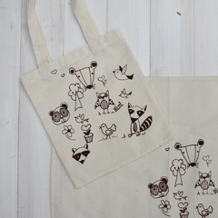 Mini Tote Bag infantil con Estampa de Animales - tienda online