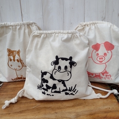 Mochilas con Animales de Granja (Pack x seis unidades)