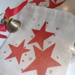 Bolsitas Souvenir Estrella Roja y Verde Navidad 12 cm x 15cm (pack x 6 unidades) en internet