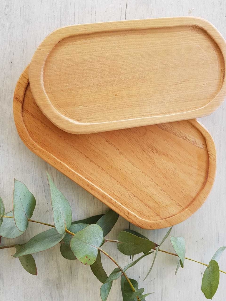 Bandeja de madera ovalada - Comprar en Chez Deco