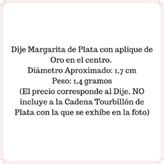 Imagen de Dije Margarita Plata y Oro