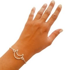 Pulsera Luna Calada Plata