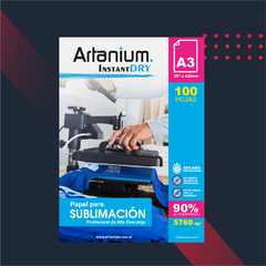 Papel para Sublimar Artanium Instant Dry - A3 - Paquete x 100 hojas