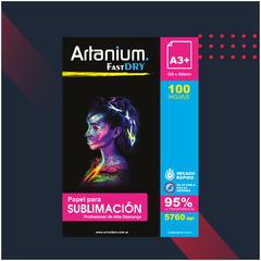 Papel para Sublimar Artanium FastDry - A3+ - Paquete x 100 hojas