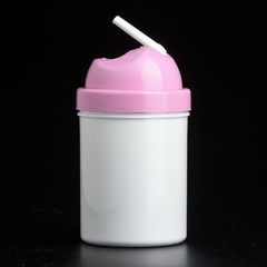 Imagen de Vaso con tapa y pico color rosa linea Polymer