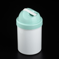 Vaso con tapa y pico color verde para aplicación de vinilo - Polymer-Mug