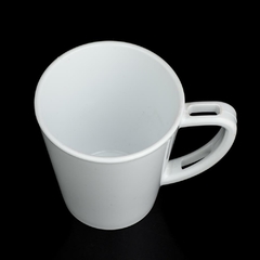 Taza cónica blanca caja x 12 unidades (no incluye cuchara) - Polymer-Mug