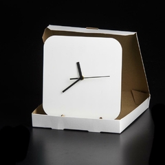 Reloj de Madera Cuadrado con Maquina - Alto Brillo - - Polymer-Mug