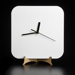 Reloj de Madera Cuadrado con Maquina - Alto Brillo - - tienda online