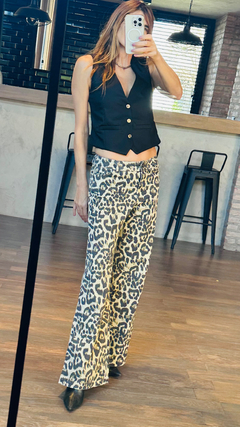 JEAN WIDE LEG LEOPARDO - MANDA MALARA