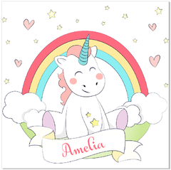 Vinilo Infantil Unicornio20 con nombre personalizado en internet