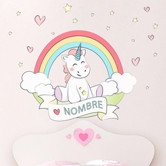 Vinilo Infantil Unicornio20 con nombre personalizado - comprar online