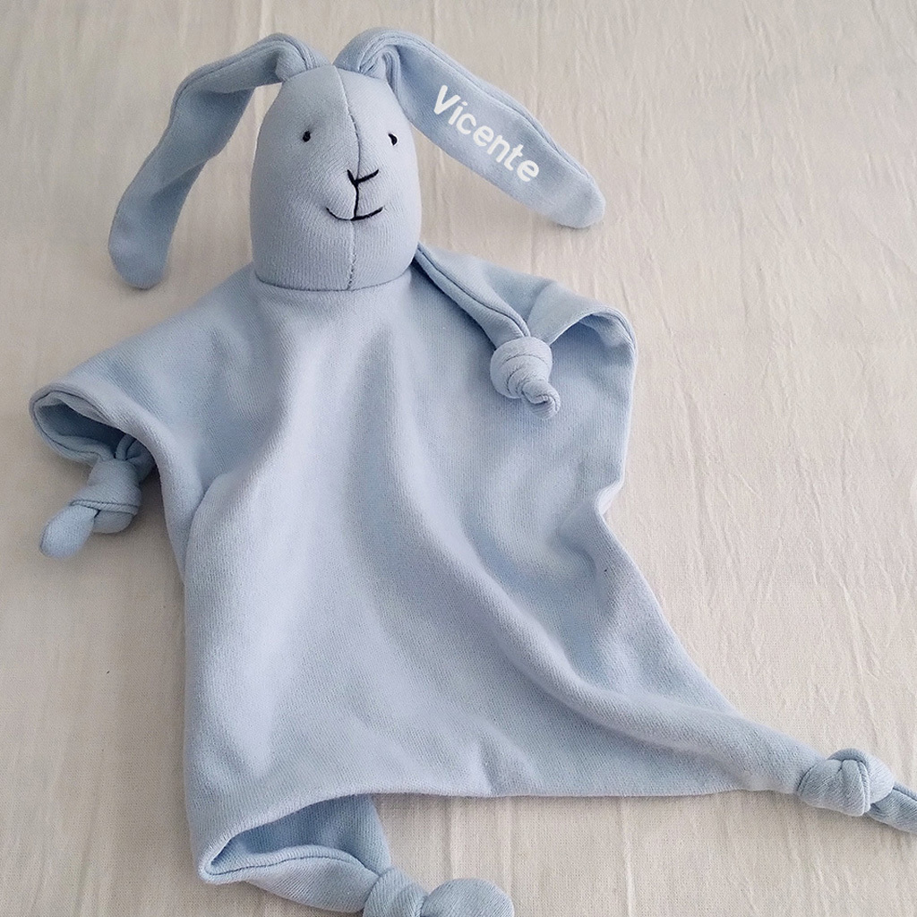 Muñeco Dou Dou Personalizado - Manta de apego - Conejo - Peluche