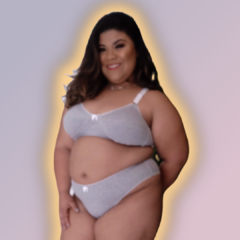 Calcinha Plus Size Célia Cotton Liso na internet