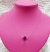 COLLAR TANZA AGATA FUCSIA ACERO BLANCO