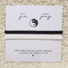 TARJETA PARA COMPARTIR YIN YANG PULSERAS MACRAME BLANCO NEGRO