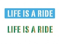 Sténcil chico 4,5 x 24cm Modelo 719 "Life is a Ride" - comprar online