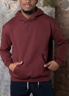 Buzo Canguro Oversize Bordo