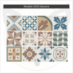 Modelo AZ03 Genova - 12 azulejos de 15x15 cm - comprar online
