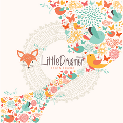 Modelo GU13 Flores - Little Dreamer Deco - vinilos decorativos infantiles