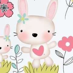 Modelo BB23 Conejos Flores Nórdico - Little Dreamer Deco - vinilos decorativos infantiles