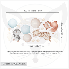 Modelo ACU06 Azul Baby animal ballons - Animalitos en globos - comprar online