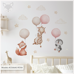Modelo ACU06 Rosa Baby animal ballons - Animalitos en globos - tienda online