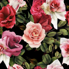 Modelo EW.FLOR.21 Rosas fondo negro - comprar online