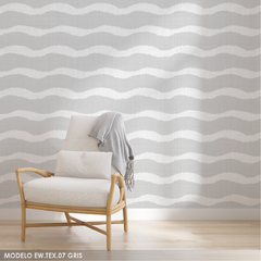 Modelo EW.TEX.07 textura de ondas de lino tejidas horizontales gris