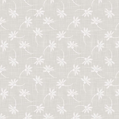 Modelo EW.TEX.29 fondo fibra gris francesa con flor de margarita blanca - Little Dreamer Deco - vinilos decorativos infantiles